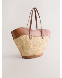 Next - Raffia Effect Embossed Shoulder Bag - Lyst