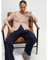 River Island - Long Sleeve Scallop Cardigan - Lyst