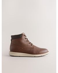 Next - Tan Borg Lined Casual Boots - Lyst