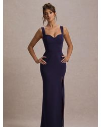 Club L London - Ashburn Strappy Sweetheart Split Maxi Dress - Lyst