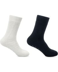 Totes - Brushed Thermal Original Slipper-Socks 2 Pack - Lyst