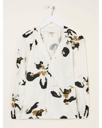FatFace - Fatface Channon V-Neck Blouse - Lyst