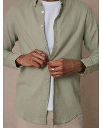 Threadbare - Light Long Sleeve Linen Blend Shirt - Lyst