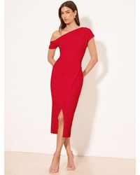 Lipsy - Off-Shoulder-Midikleid Mit Geraffter Taille - Lyst