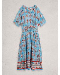 White Stuff - Stuff Light Kate Linen Blend Dress - Lyst