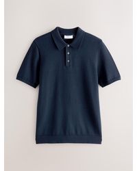 Next - Muscle Fit Cotton Rich Short Sleeve Knit Polo Shirt - Lyst