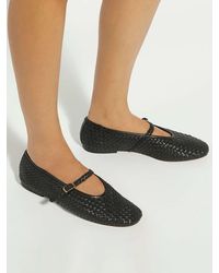 Dune - Wide Fit Leather Headliner Ballet Pumps - Lyst