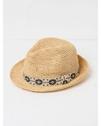 FatFace - Fatface Straw Trilby Hat - Lyst