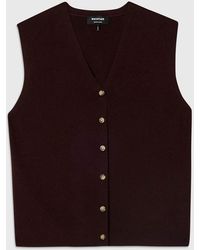 Whistles - V-Neck Button Front Knit Tank - Lyst