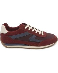 Jones Bootmaker - Burgundy Aeries Leather Lace Up Trainers - Lyst