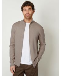 Threadbare - Zip-Through Funnel Neck Knitted Cardigan - Lyst