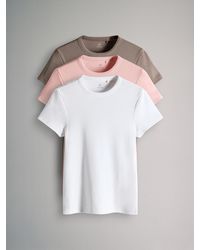 The Set - 3 Pack Short Sleeve Ribbed T-Shirts - Lyst