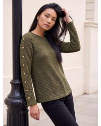 Roman - Textured Button Top - Lyst