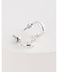 Next - Mini Leaf Hoop Earrings - Lyst