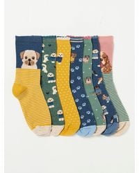 FatFace - Fatface 7 Pairs Of Dog Socks - Lyst
