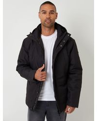 Threadbare - Showerproof Longline Hooded Padded Jacket - Lyst
