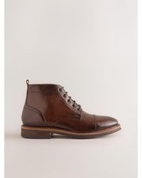 Next - Toecap Leather Boots - Lyst