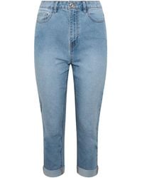 M Com - Cropped Boyfriend Jeans - Lyst