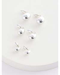 Next - Tone Teardrop Earrings 3 Pack - Lyst