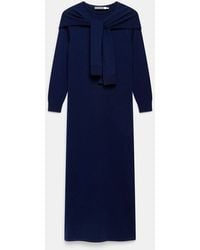 Mint Velvet - Knit Scarf Midi Dress - Lyst