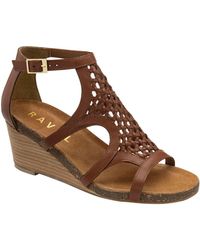 Ravel - Leather Wedge Sandals - Lyst