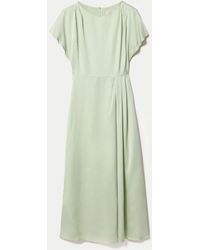 Jigsaw - Satin-Kleid Mit Kurzen Ärmeln - Lyst