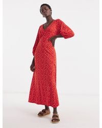 JD Williams - Puff Sleeve Soft Touch Jersey Dress - Lyst