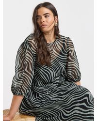 Simply Be - Short Sleeve Tiered Georgette Maxi Dress - Lyst