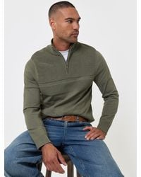 Threadbare - Rib Detail Knitted Quarter Zip Jumper - Lyst