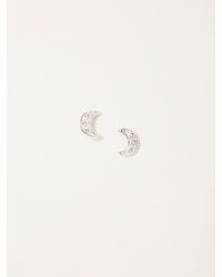 FatFace - Fatface Moon Stud Earrings - Lyst