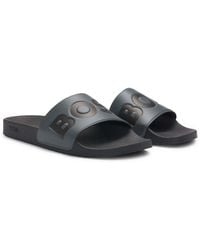 BOSS - Dark Large Logo Sliders - Lyst