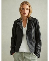 Reiss - Febe Lederjacke Mit Gürteleu 34 (Uk 6) - Lyst