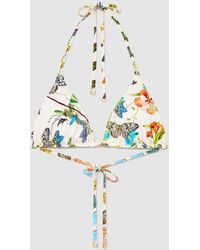 Reiss - Thia Nybg Printed Reversible Bikini Top - Lyst