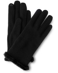 Totes - Thermal Gloves With Faux Fur Trim And Smartouch - Lyst