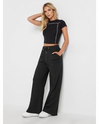PixieGirl Petite - Pixiegirl Petite Pocket Patch Wide Leg Joggers - Lyst
