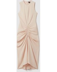 Reiss - Felicity Rüschen Bodycon Midi Kleid - Lyst