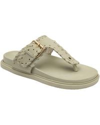 Dunlop - Toe-Post Footbed Sandals - Lyst