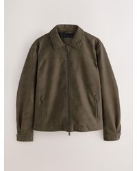 Next - Faux Leather Collared Jacket - Lyst