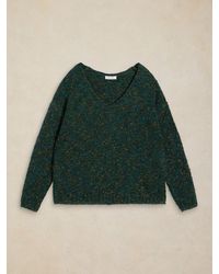 White Stuff - Texture V-Neck Jumper - Lyst