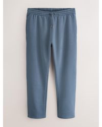 Next - Petrol Open Hem Regular Fit Brushback Joggers - Lyst