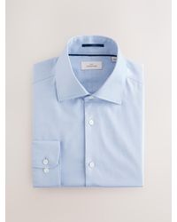 Next - Slim Fit Signature 100% Cotton With Textured Smart Shirt - Lyst