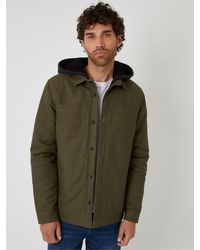 Threadbare - Quilted Shacket With Borg Lined Hood - Lyst