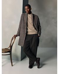 Next - N. Premium Wool Blend Pattern Epsom Coat - Lyst