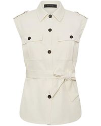 PixieGirl Petite - Sleeveless Tie Waist Top - Lyst