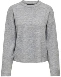 ONLY - Round Neck Cosy Knitted Pullover Jumper - Lyst