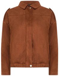 M&CO. - M & Co Faux Suede Bomber Jacket - Lyst