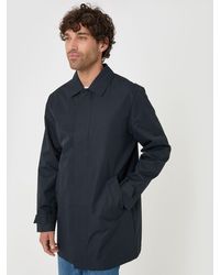 Threadbare - Showerproof Collared Longline Mac Jacket - Lyst
