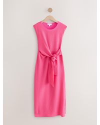 Next - Strukturiertes T-Shirt-Kleid Mit Bindegürteleu 44 (Uk 16) - Lyst