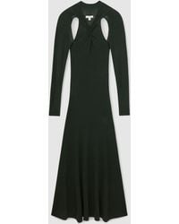 Reiss - Vivienne Petite Cut-Out Knitted Maxi Dress - Lyst