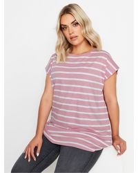 Yours Curve - Grown On Stripe T-Shirt - Lyst